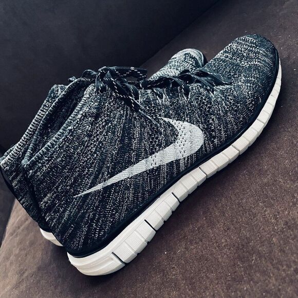 Nike Free Flyknit Chukka Oreo Sneakerboot 639700-001 2013-2014 Men's 8 US 41 EUR - Picture 2 of 13